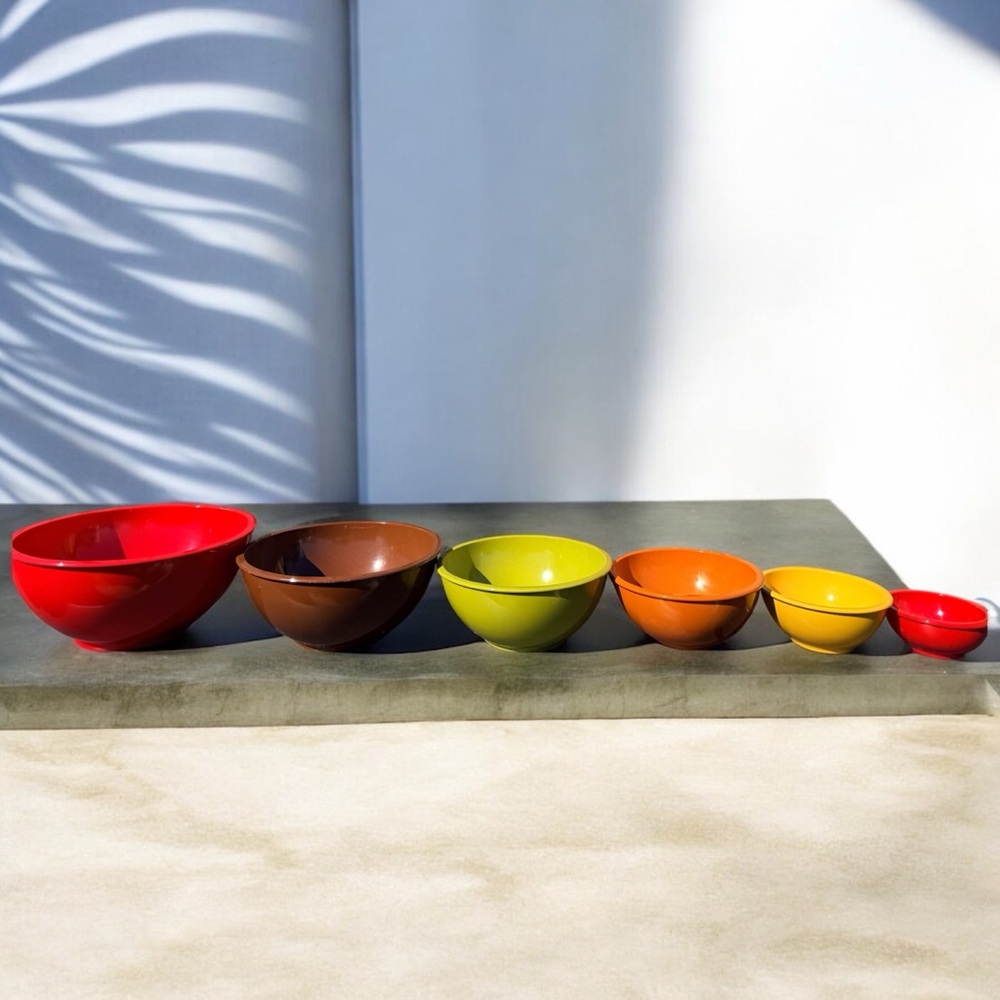Zak! Designs 6 Nesting Melamine Bowls - Picture 2 of 3